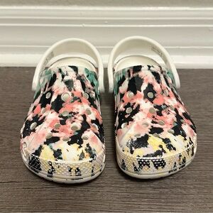 Crocs rainbow marble